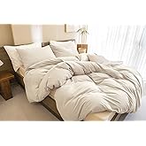 CozyTide Wheat Comforter Set for Queen Bed(90x90 Inch), 3 Pieces Cotton Bedding Comforters & Sets, Soft Solid Lightweight Fluffy Queen Bedding Set for All Season