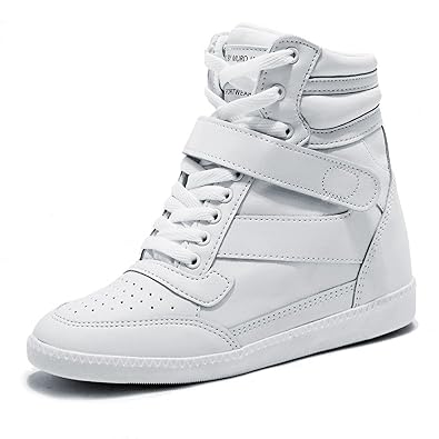 white wedge trainers womens