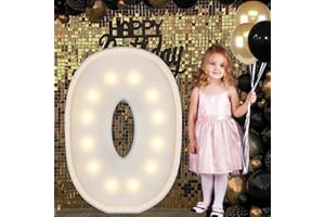 JoyBox Design 4FT Marquee Light Up Letters O, Big Marquee Letter for Baby Shower Birthday Engagement Wedding Marry Me Party Decor