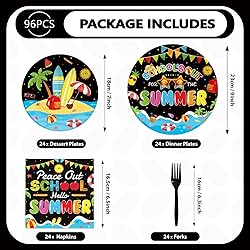 96 Pcs School's Out for The Summer Decorations