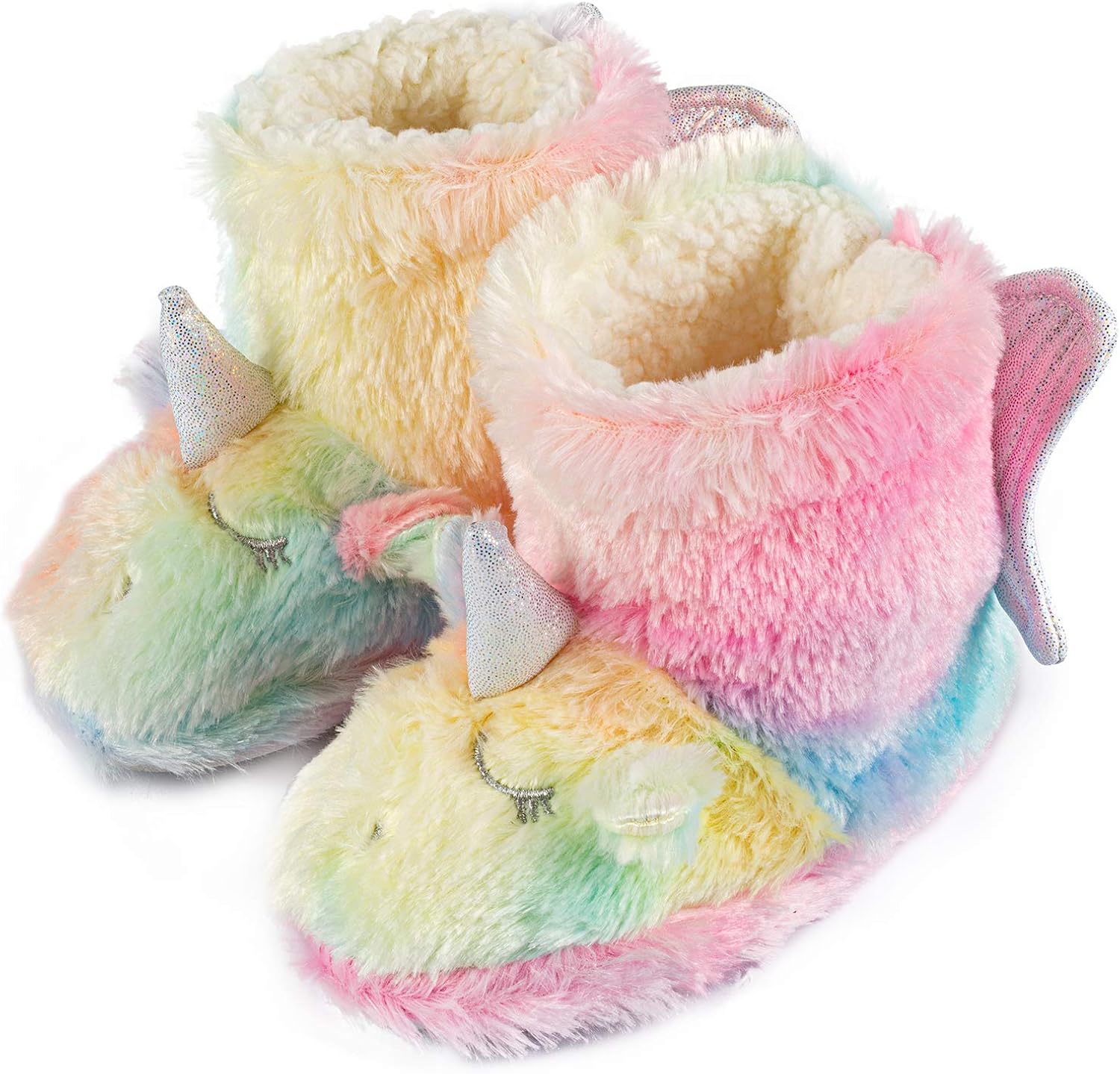 kids rainbow slippers
