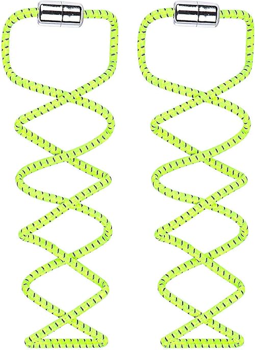 Amazon Zealbea Focus 靴紐 結ばない 反射性の靴ひも スニーカー 靴紐 ほどけない 簡単取り付け 脱ぎ履きが楽々 伸縮性 子供から高齢者までも対応 100cm １足分 ２本 黄 靴ひも