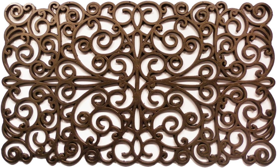 Calloway Mills 900031830 Bronze Scroll Rubber Doormat 18" x 30"