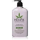 Hempz Herbal Body Moisturizer, Light Purple, Vanilla Plum, 17 Fluid Ounce