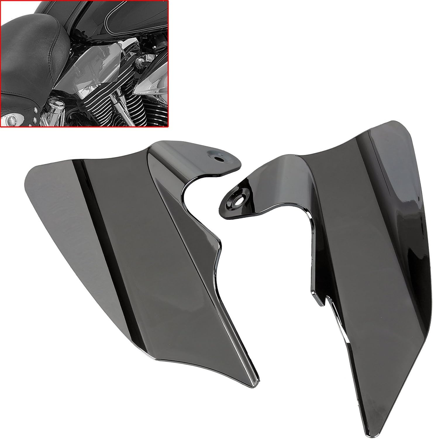 Reflective Saddle Shield Air Heat Deflector For Harley