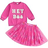Halloween Outfits for Toddler Girls 1-5T Ghost Sweatshirt Tutu Skirt Set Pumpkin Baby Fall Clothes 6-24 Months