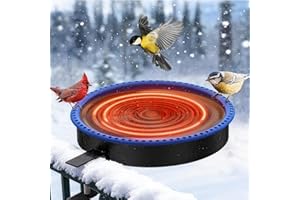 Keten Bird Bath Heater, 100W Thermostatically Controlled Heated Bird Baths Bowl for Winter, Prevents Birdbath Water from Freezing Suitable for Outdoors Garden Yard Patio Lawn
