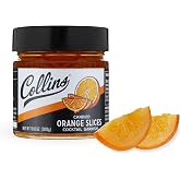 Collins Candied Orange Slices in Syrup, Candied Fruit Slices Cocktail Accessories for Drinks, Orange Slices Candy Drink Garni