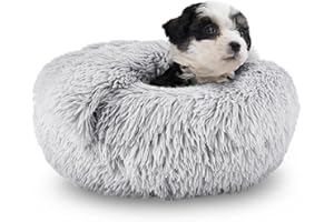 ShinHye Small Dog Bed Cat Bed Dog Bed with Blanket Plush Fluffy Hooded Dog Bed, Small Dog beds with Cover Cozy for Indoor Cats, Blanket Dog Beds Calm Anti-nxiety Dog Bed Washable
