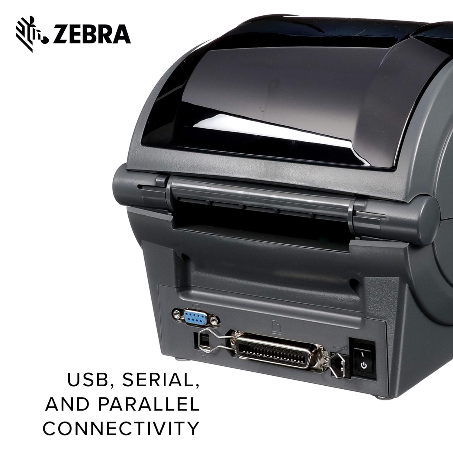 Zebra - GK420t Thermal Transfer Desktop Printer for labels, Receipts, Barcodes, Tags, and Wrist Bands - Print Width of 4 in - USB, Serial, and Parallel Connectivity - GK42-102510-000: Industrial & Scientific