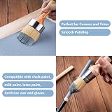 Mister Rui Chalk Paint and Wax Brush Set 3 Pcs Natural Hog Bristle view 3