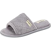 Dearfoams womens Slipper Memory Foam Summer House Shoe Beatrice Terry Slide
