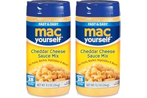 Mac Yourself | Delicious Cheddar Cheese Sauce Mix | Perfect Cheese Powder for Macaroni, Nachos, Veggies and More | 9.3 oz [Pack of 2]
