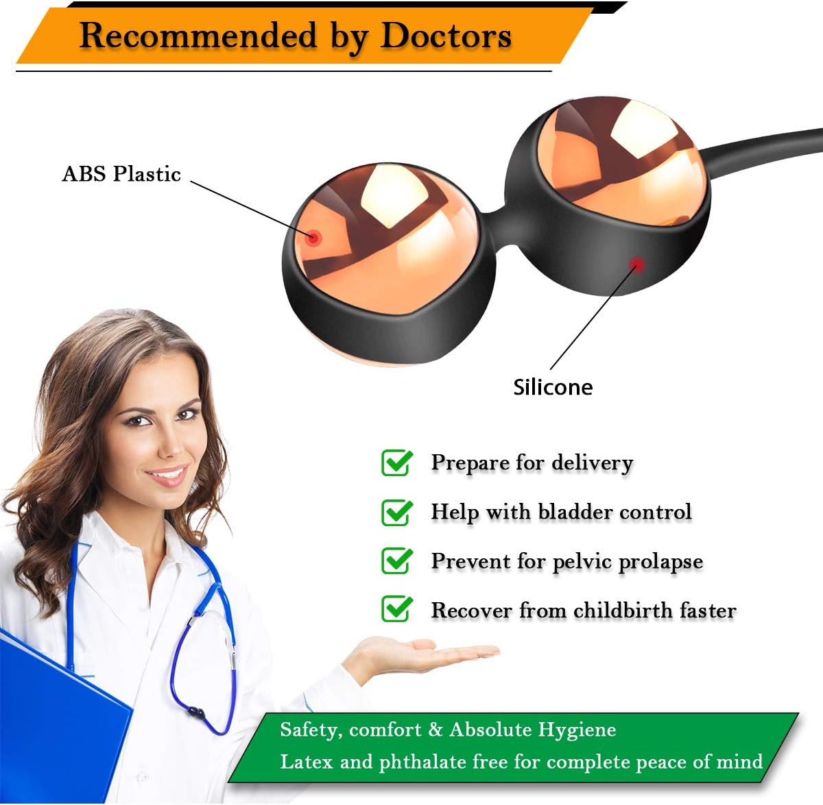 Kegel Balls Exercise Weights, Ben Wa Balls Kit for Women Bladder Control: Health & Personal Care