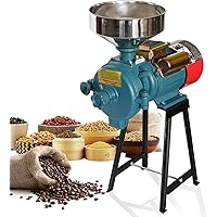 Electric Grain Mill, Mill Grinder Heavy Duty 110V Commercial Grain Grinder Machine Feed Grain Mills Grain Dry Feed Flour…