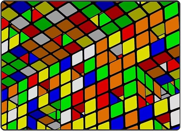 Amazon Com Rubiks Cube Printed Soft Floor Door Mat Carpet Area