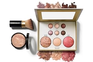 LAURA GELLER NEW YORK Baked Starter Kit- Baked Balance-n-Brighten, Fair + Best of the Best Tuscan Dreams Face Palette + Retractable Angled Kabuki Brush - Holiday 2025 Exclusive