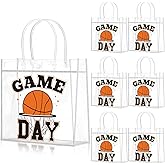 Wesnoy 20 Pcs Basketball Goodie Bags Basketball Party Favor with Handles Reusable Sport Themed Treat Bags for Candy Birthday Party Supplies 8 x 8 x 3.15''