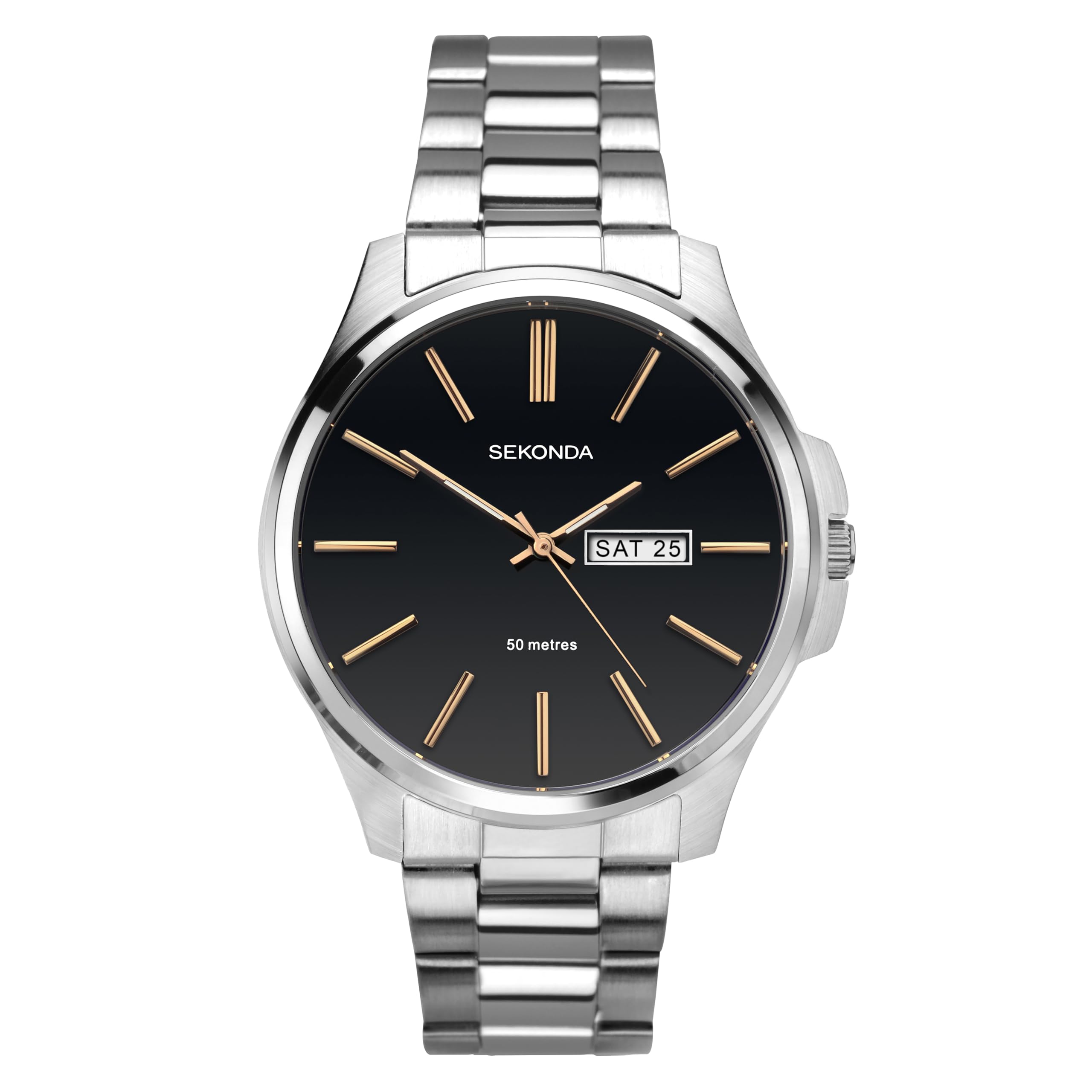 Sekonda Men's Quartz Watch with Black Dial Analogue Display and Silver Stainless Steel Bracelet 1097.27 — image 1