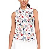 AOBUTE Women's Sleeveless Golf Shirts Moisture Wicking 1/4 Zip Polo Tennis Shirt