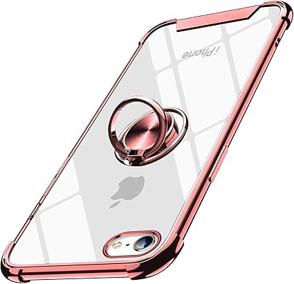 Amazon Co Jp Iphone Se ケース 第2世代 Iphone8ケース Iphone7 ケース ケース クリア リング Tpu 透明 薄型 指紋防止 ケース シリコン リング付き ストラップホール付きスリム 米軍mil規格取得 人気 落下防止 携帯カバー 家電 カメラ