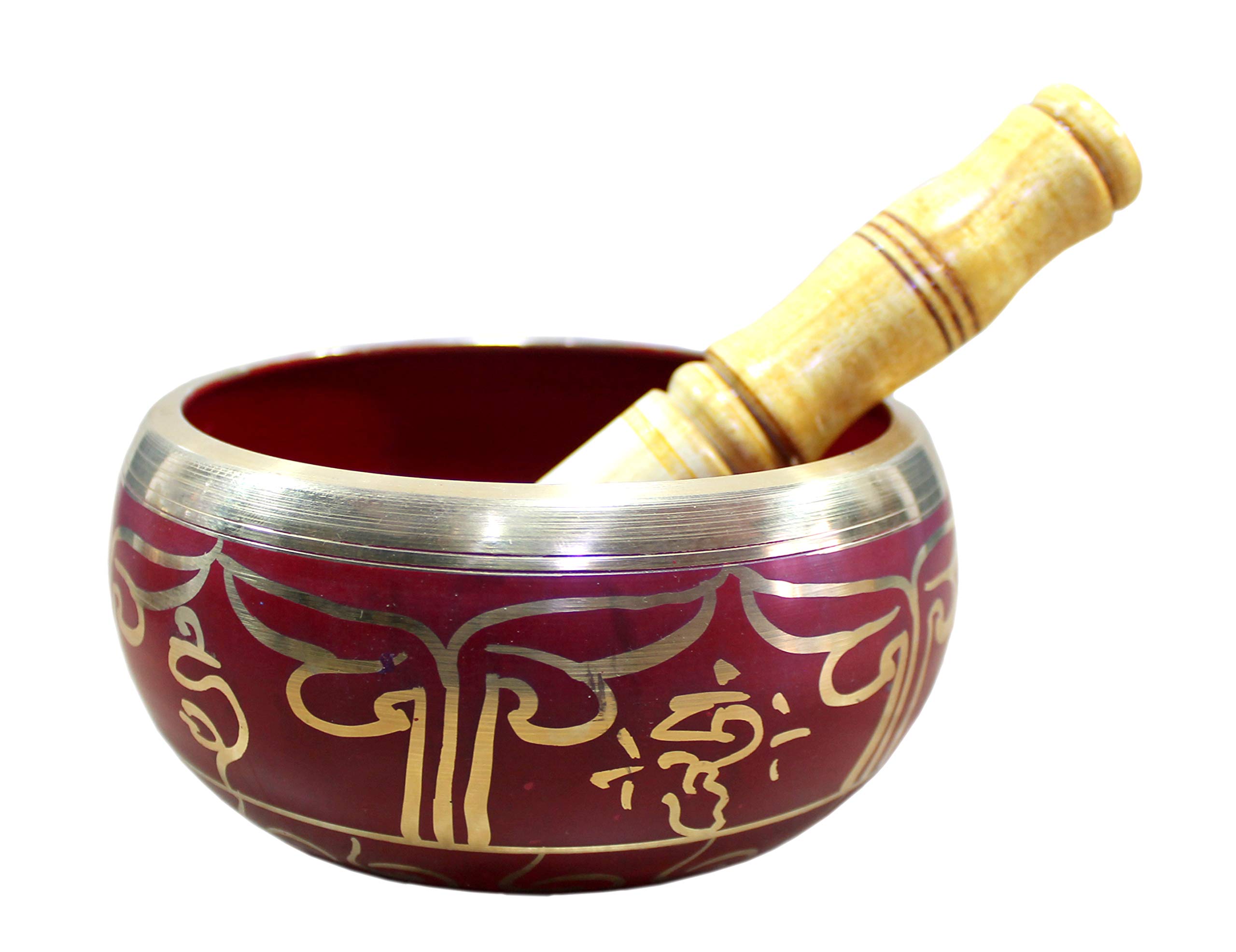 eSplanade - 4" inches - Singing Bowl Tibetan Buddhist Prayer Instrument With Striker Stick | OM Bell | OM Bowl | Meditation Bowl | Music Therapy