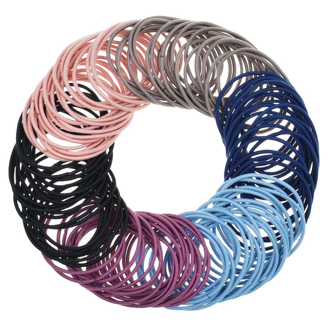 120 Pcs Hair Elastic Bands 6 Colors Hair Ponytail Holders Hair Ties Bobbles for Girls Women