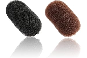 AEGYPIUS 2 Pcs Charming Bump It Up Volume Inserts Comb and Styling Clip for Beehive Hair Base, Hair Accessories for Women Lady Girl (Black and Brown)