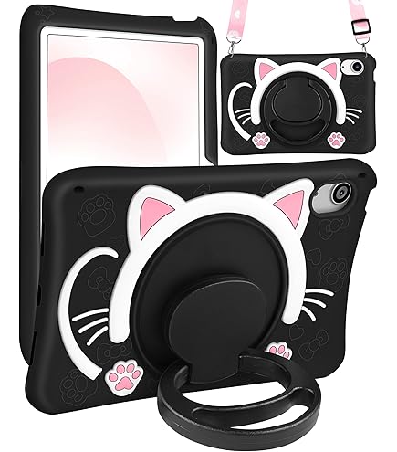 Cartoon Case For IPad Mini 6 8.3",MONEHOYSY Cute Soft Silicone Kickstand [Drop Proof,Shock Proof,Anti Slip] Back Stand Cover Case For Kids Children Teens Girls Boys (Kurom-4 - View #9