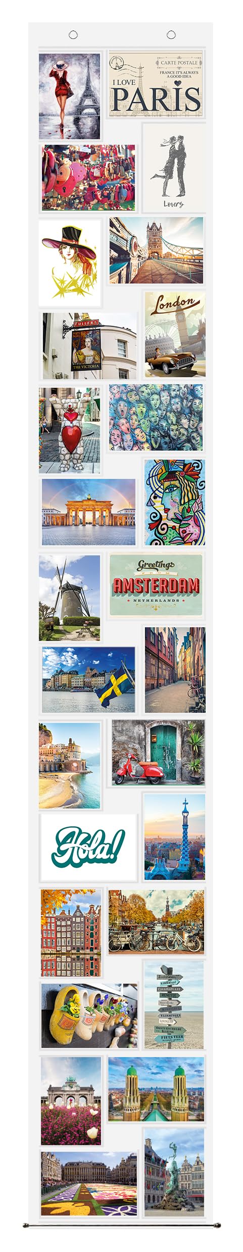 trendfinding® - Photo Curtain in Portrait and Landscape - For 28 Photos and Postcards Sized 10 x 15 cm — image 1