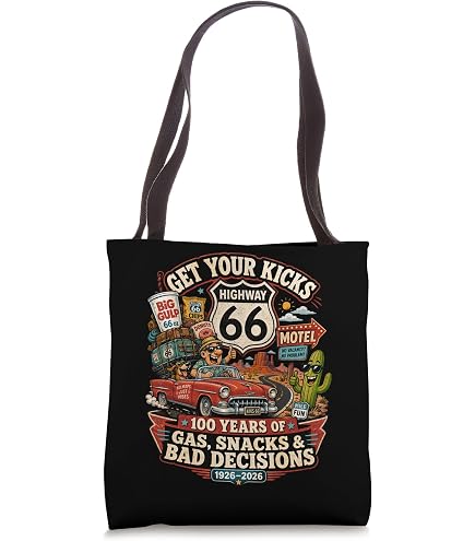 Amazon.com: TKBXAEG Canvas Tote Bag for Women Men Route 66 Vintage