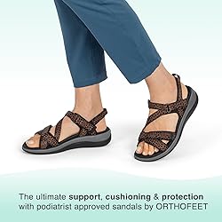 Orthofeet Women's Orthopedic Leopard Water-Friendly