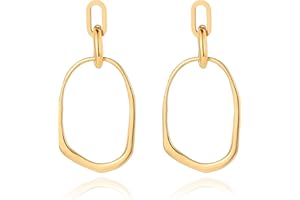 HBFashion Gold Hoop Earrings for Women Gold Hoop Huggie Earrings Chunky Dangle Earrings,14K Gold Earrings Lightweight Twisted Earrings Gold Hoops Minimalist Hypoallergenic Earrings for Women Jewelry Gift