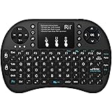 (Updated 2017,Backlit) Rii i8+ 2.4GHz Mini Wireless Keyboard with Touchpad Mouse, LED Backlit, Rechargable Li-ion Battery