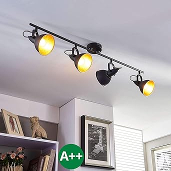 Deckenlampe Wohnzimmer Schwarz Gold