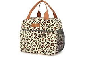 Rvciby Lunch Bag for Women Men Adult,Reusable Cute Insulated Lunch Box, Stylish Leakproof Lunch Tote Bags with Aluminum Linin