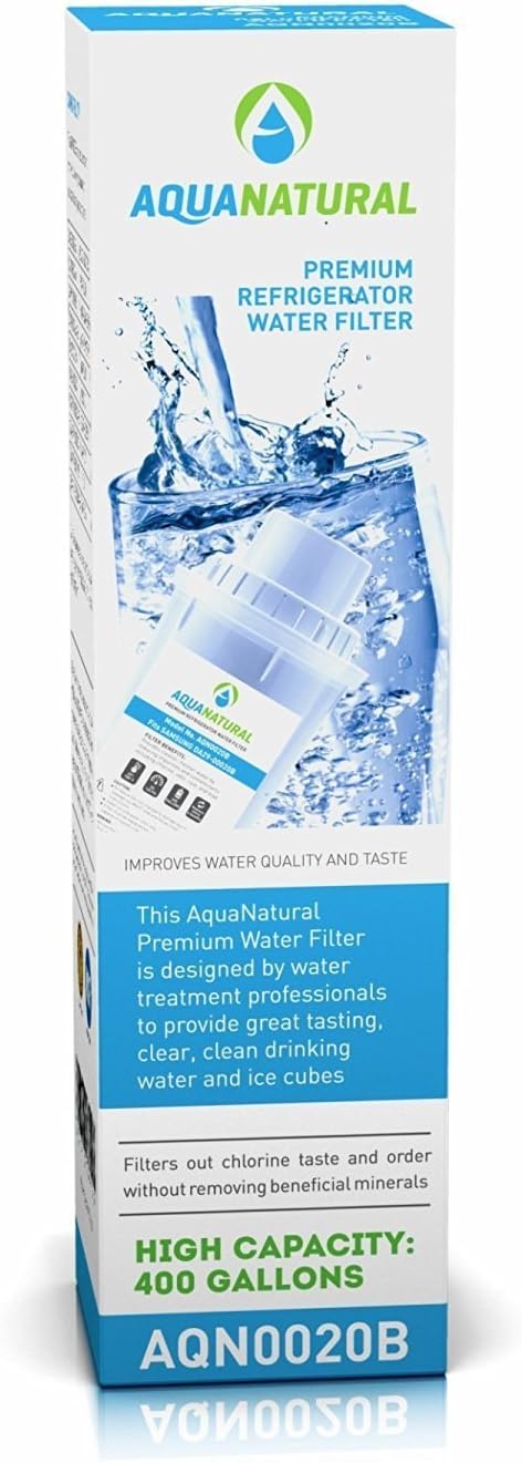 AquaNatural Premium Replacement Refrigerator Water Filter - Model AQN0020B - Compatible with Samsung Refrigerators - DA290020B (1 Pack)