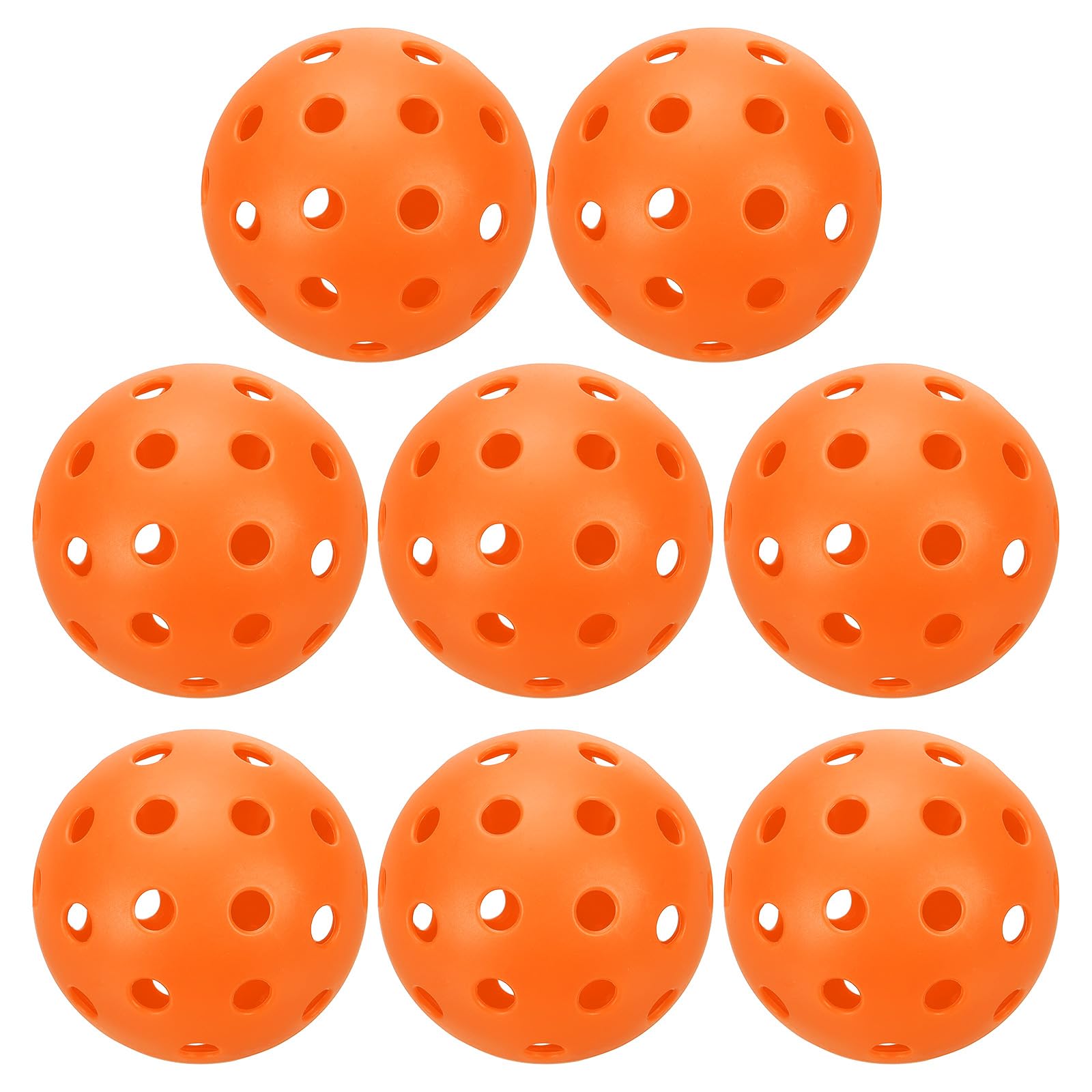 PATIKIL Outdoor Pickleball Balls 40 Holes Pickleball 8 Pack Pickleball Balls for Amateurs Indoor and Outdoor Sport, Orange