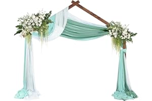 9FT Roof Arch Backdrop Stand, Roof Style Wooden Wedding Arch for Ceremony Party Anniversary Celebration Birthday, Natural Woo