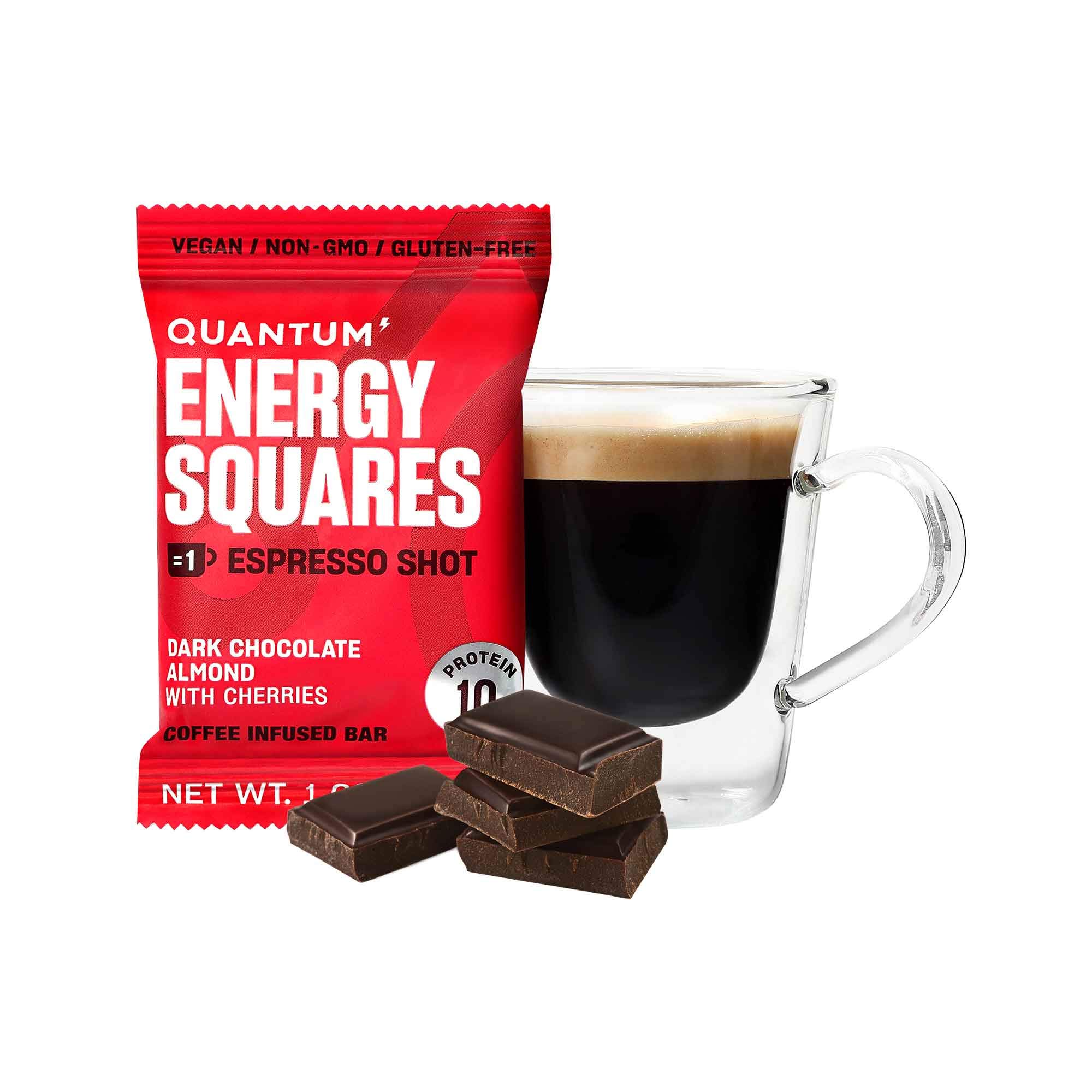 Quantum Energy Squares CoffeeInfused Energy Bars (Caffe Mocha Macchiato with