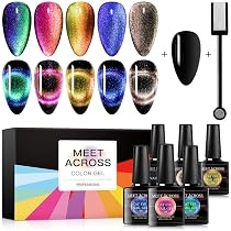 Kit 6 Vernis Gel UV Effet œil De Chat – Magnétisable – Marque EONFAVE