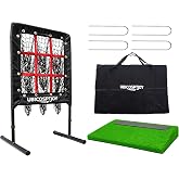 UbiCoSptJoy 9 Hole Pitching Net and Pitching Mound Combo, Improve Accuracy | Include Carry Case, 4 Ground Stakes, Wear-resistant Strike Zone, for Kids Aged 6-14 Baseball Softball Indoor Outdoor Training