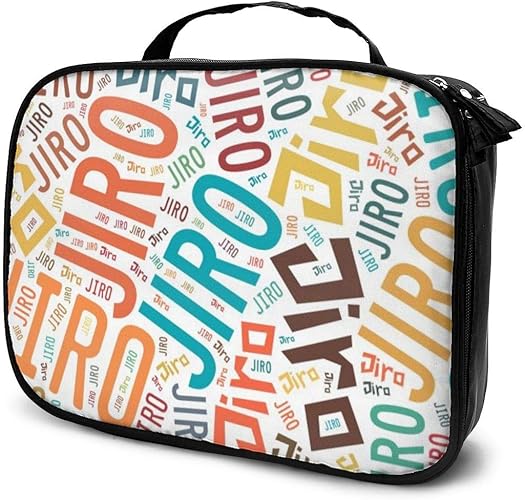 Amazon メイクポーチ 化粧品ポーチ プロ用 日本人の名前 Jiro 二郎 メイクボックス 多機能収納 化粧品収納 メイク小物 メイク収納 大容量 Black One Size シューズ バッグ