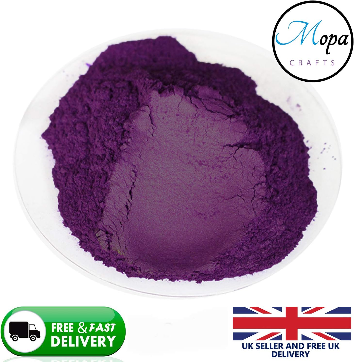 Cosmetic Mica Powder Pigment Soap Nail Art Additive Soy Wax Candle Resin (10g, Purple Iris)