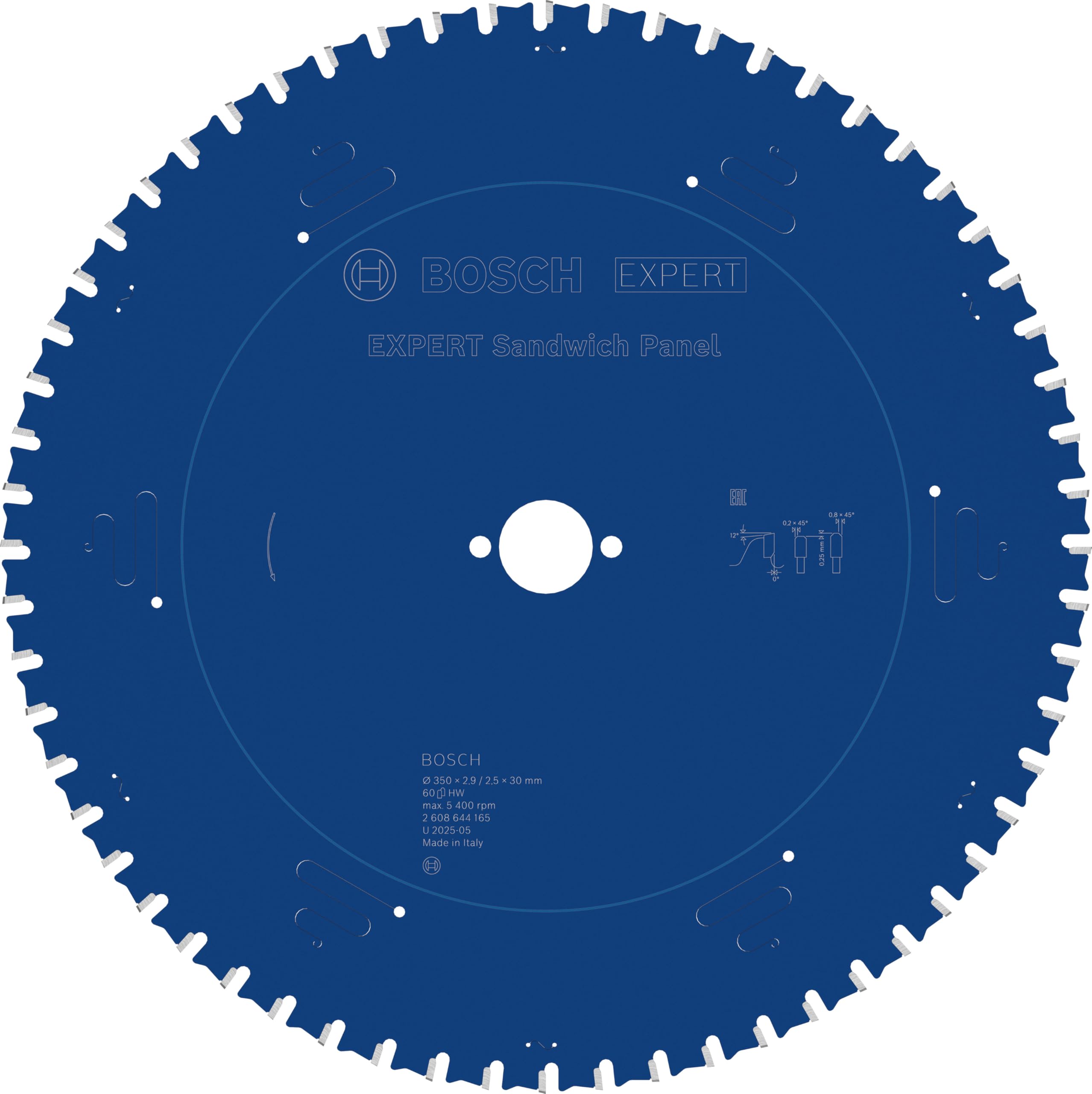 Bosch 1x EXPERT Sandwich Panel Corded Circular Saw Blade for Handheld Circular Saw (for Metal sandwich, Ø mm, Professional Accessory Hand-Held Corded Circular Saws, Plunge Saw)