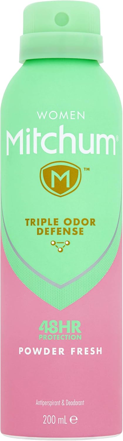 Mitchum Women Triple Odor Defense 48HR Protection Powder Fresh Antiperspirant & Deodorant 200 ml