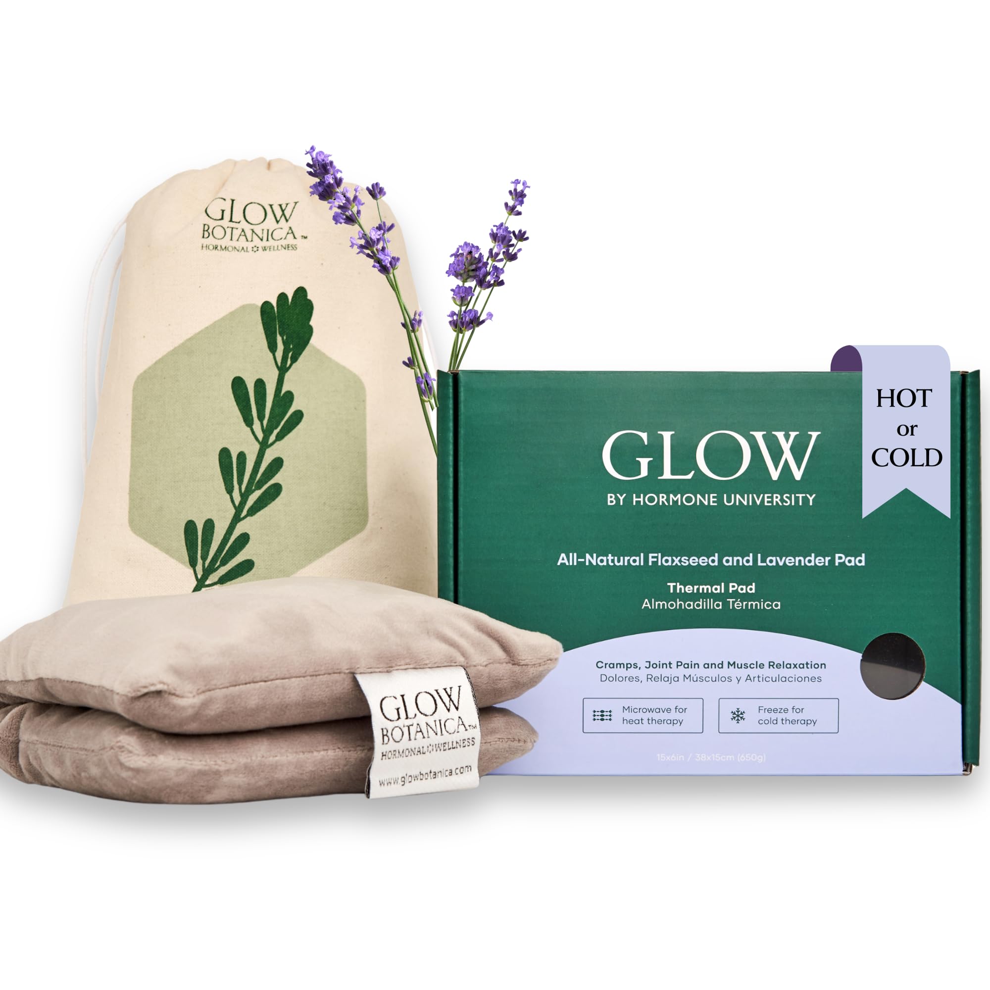 Photo 1 of Heating Pad with Flaxseed & Lavender for Hot & Cold Therapy, Microwavable Heat Pad for Back, Neck, Shoulder, Knee, Leg & Menstrual Cramp Relief, Washable & Reusable w/Relaxing Aromatherapy