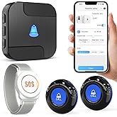 CallToU Wi-Fi Wireless Caregiver Pager Call Button for Elderly at Home, APP Emergency Alert Fall Help System for Seniors, Patients/Disabled Monitoring at Home