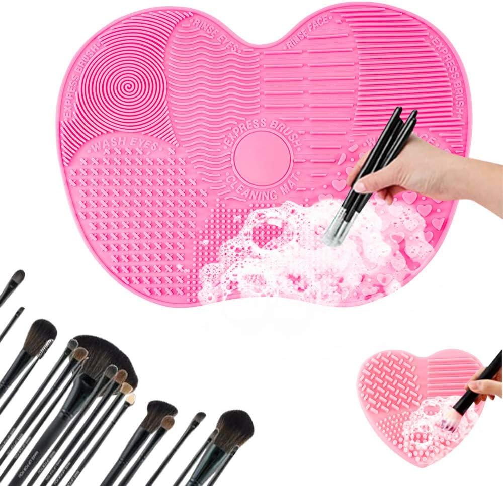 GIRO Brush Cleaning Mat Silicone Makeup Brush Cleaner Mat Scrubber Mat