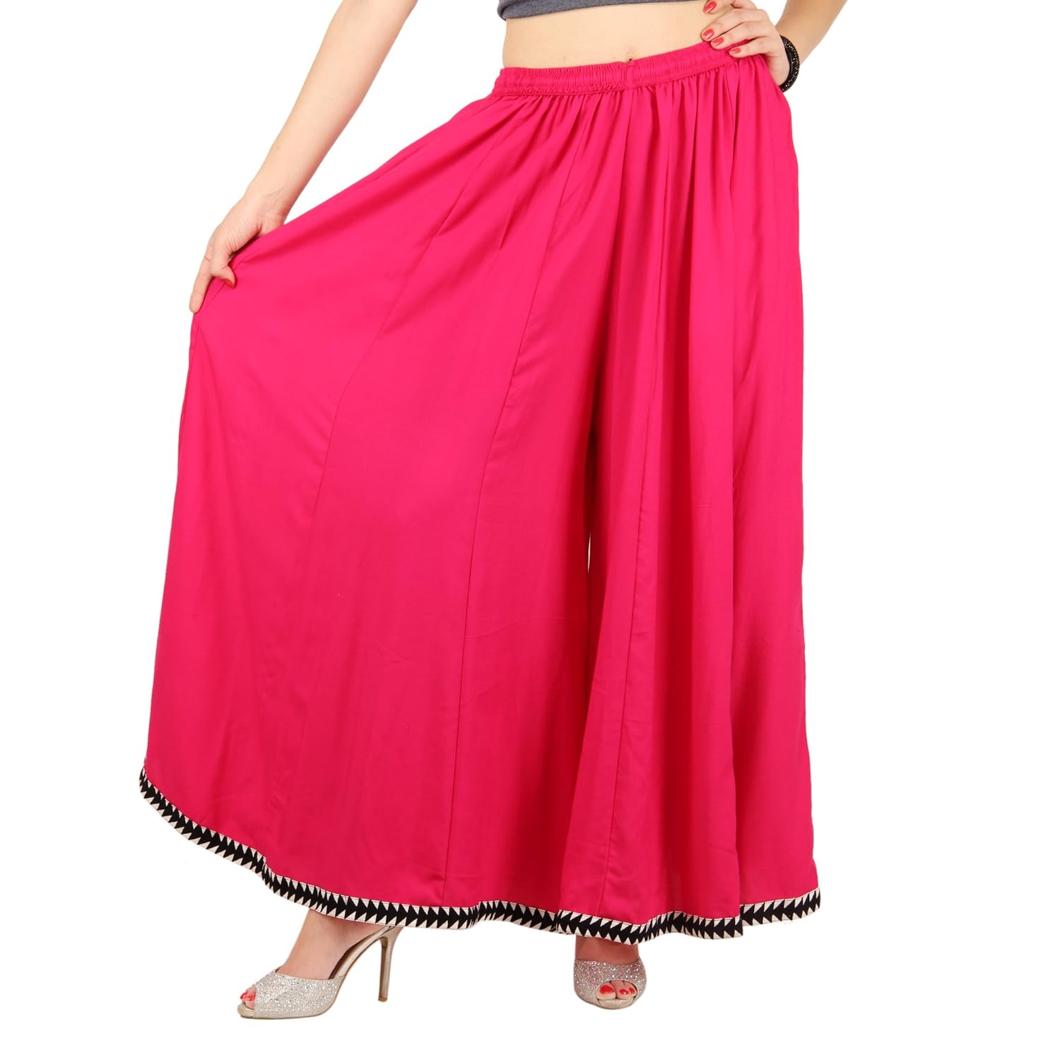 khazana basics women's rayon palazzo pants